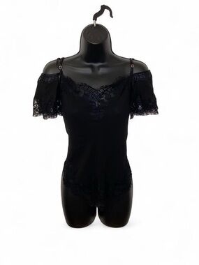 Givenchy Silk & Lace Off Shoulder Top